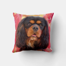 Cojín Decorativo Negro y Tan Cavalier Rey Charles Spaniel Dog