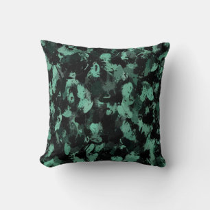 Cojín Decorativo Negro y Verde azulado