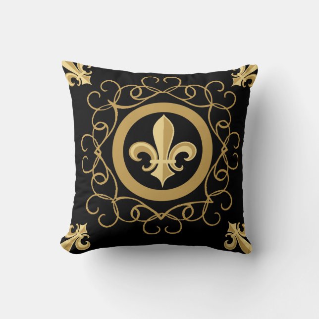 Cojín Decorativo Negros y blancos franceses inversos (Anverso)