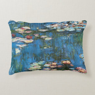 Cojín Decorativo Nenúfares de Claude Monet, Impresionismo Vintage