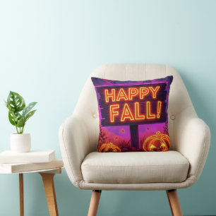Cojín Decorativo Neon Autumn Mug - Happy Fall Leaves