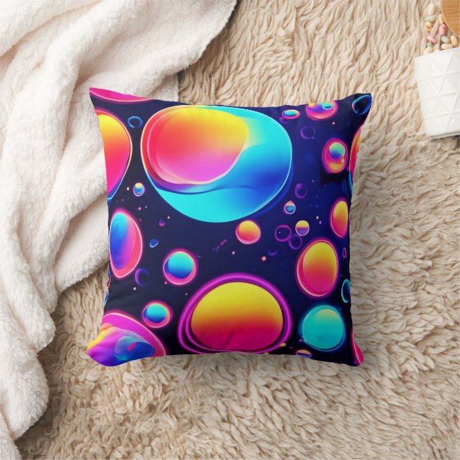 Cojín Decorativo Neon Bubble Universe (Manta)