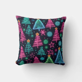 Cojín Decorativo Neon Christmas Trees Doble Pillow