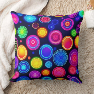 Cojín Decorativo Neon Circle Burst