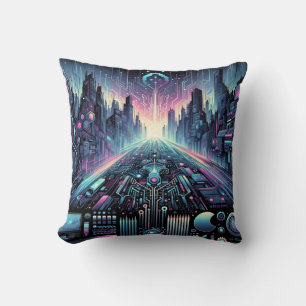 Cojín Decorativo Neon Cyberworld