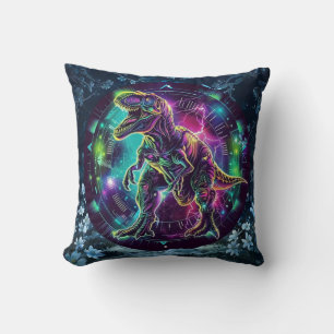 Cojín decorativo Neon Dinosaur
