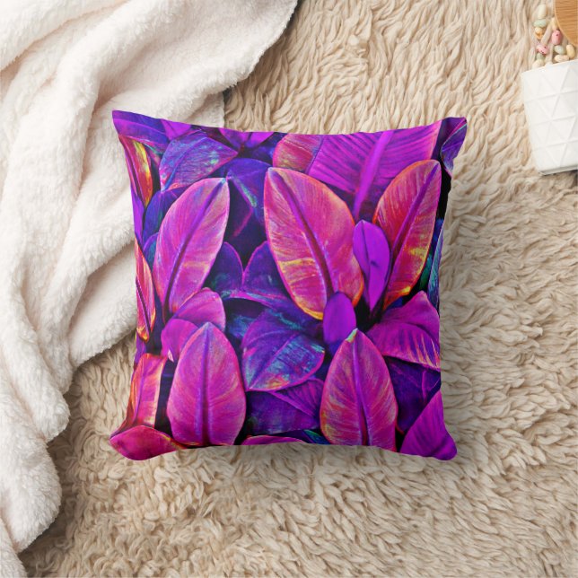 Cojín Decorativo Neon Elegance Vivid Leaf Radiance (Manta)