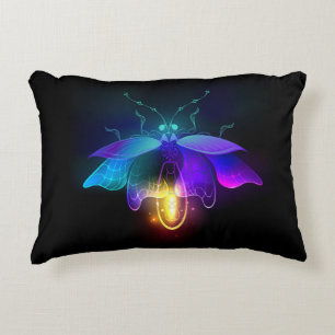 Cojín Decorativo Neon Firefly en negro