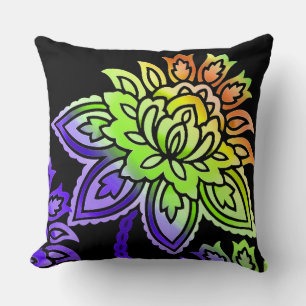 Cojín Decorativo Neon Flowers