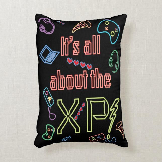 Cojín Decorativo Neon Gamer (Frente (Vertical))