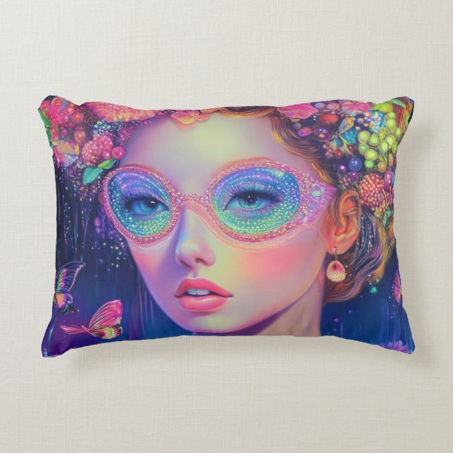 Cojín Decorativo Neon Garden Goddess (Anverso)