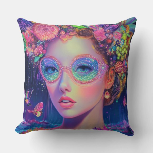 Cojín Decorativo Neon Garden Goddess (Anverso)