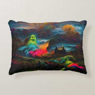 Cojín Decorativo Neon Ghosts en un entorno de fantasía