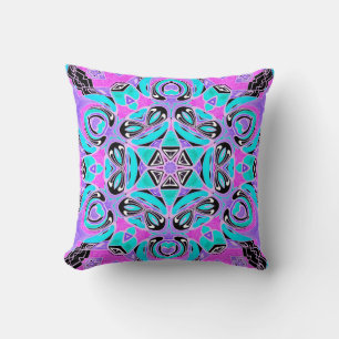 Cojín Decorativo Neon kaleidoscope , mandala