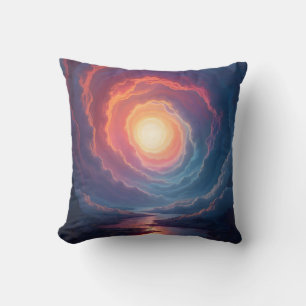Cojín Decorativo Neon Maelstrom – Spiral de Nube Etérea Funda de Ne