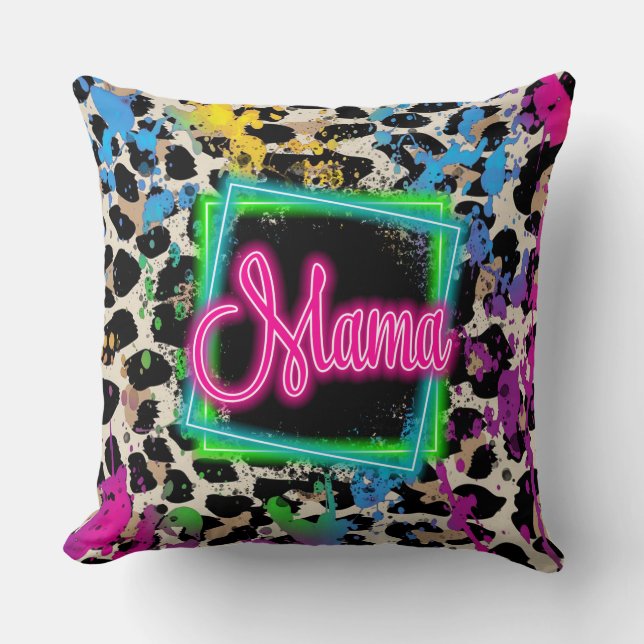 Cojín Decorativo Neon mama (Anverso)