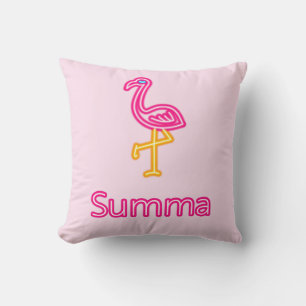 Cojín Decorativo Neon Pink Flamingo Summa (Verano)