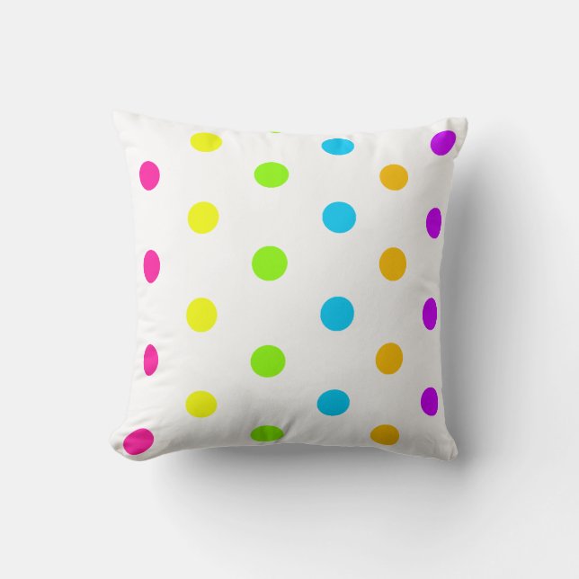 Cojín Decorativo Neon Polka Dot Pillow (Anverso)