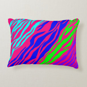 Cojín Decorativo Neon Rainbow Zebra