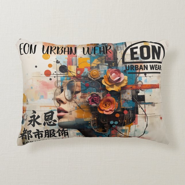 COJÍN DECORATIVO NEON ROSE (Anverso)