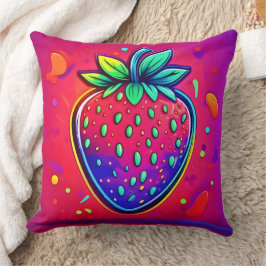 Cojín Decorativo Neon Strawberry Pop