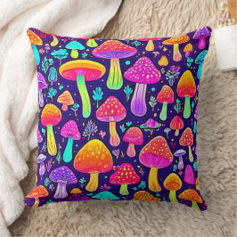Cojín Decorativo Neón suave: parche para hongos Personalizados