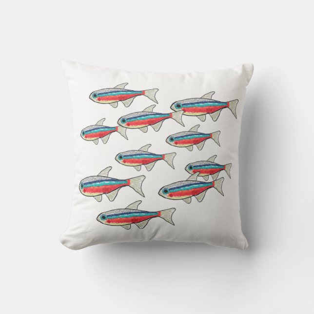 Cojín Decorativo Neon Tetra (Anverso)