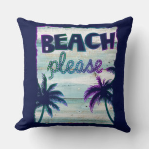 Cojín Decorativo Neon Tropical Beach Vacation Palm Trees