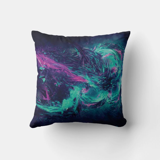 Cojín Decorativo Neon Vortex Throw Pillow (Reverso)