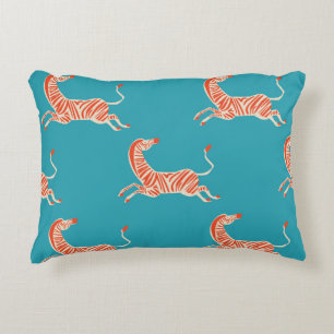 Cojín Decorativo Neon Zebra: Retro Colorful Seamless