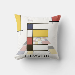 Cojín Decorativo Neoplasticismo Art Guay Monograma. Letra E