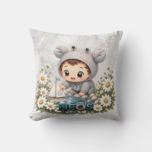 Cojín Decorativo Neos Kawaii Zodiaco Cáncer