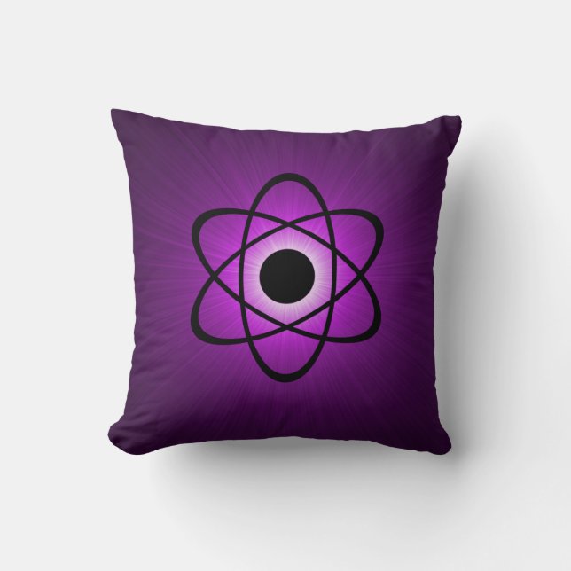 Cojín Decorativo Nerdy Atómico Pillow, Púrpura (Anverso)