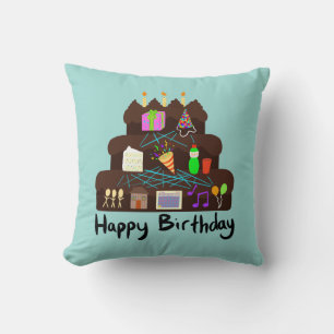 Cojín Decorativo Nerdy Birthday Neural Network