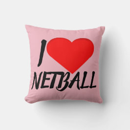 Cojín Decorativo Netball de encargo del amor del diseño I del