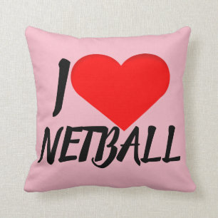Cojín Decorativo Netball de encargo del amor del diseño I del