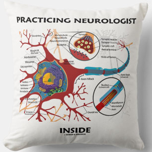 Cojín Decorativo Neurología practicante dentro de la sinapsis de ne