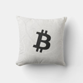 Cojín Decorativo Neurona Bitcoin Blanca