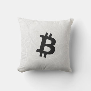 Cojín Decorativo Neurona Bitcoin Blanca