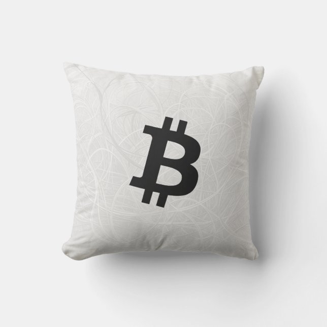 Cojín Decorativo Neurona Bitcoin Blanca (Anverso)