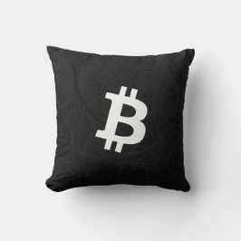 Cojín Decorativo Neurona de Bitcoin Negro