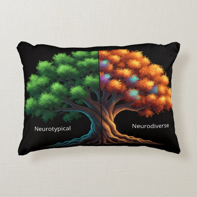Cojín Decorativo Neurotípico vs. Neurodiverso (Anverso)