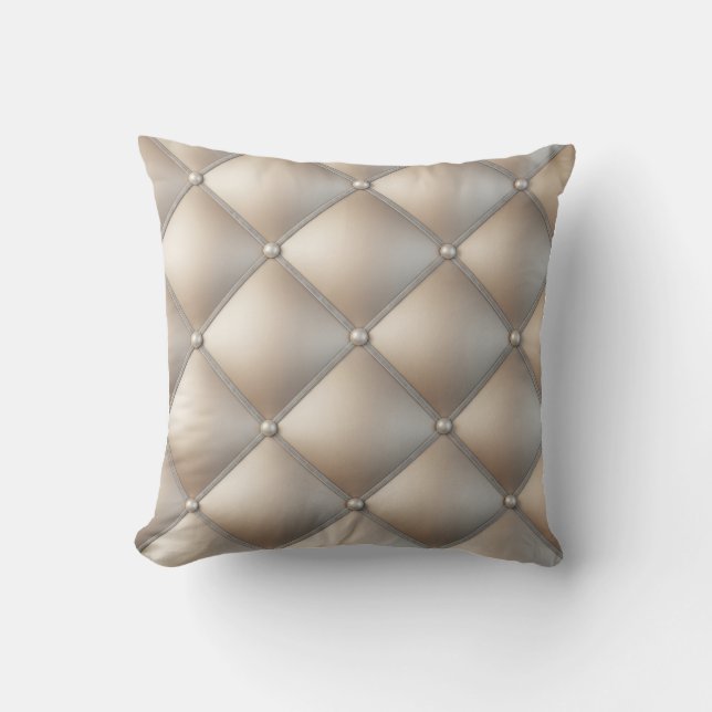 Cojín Decorativo Neutral 3D Diamond Throw Pillow: AccessorizedPearl (Anverso)