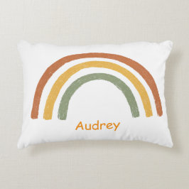Cojín Decorativo Neutral Rainbow Add a Custom Name Great Gift