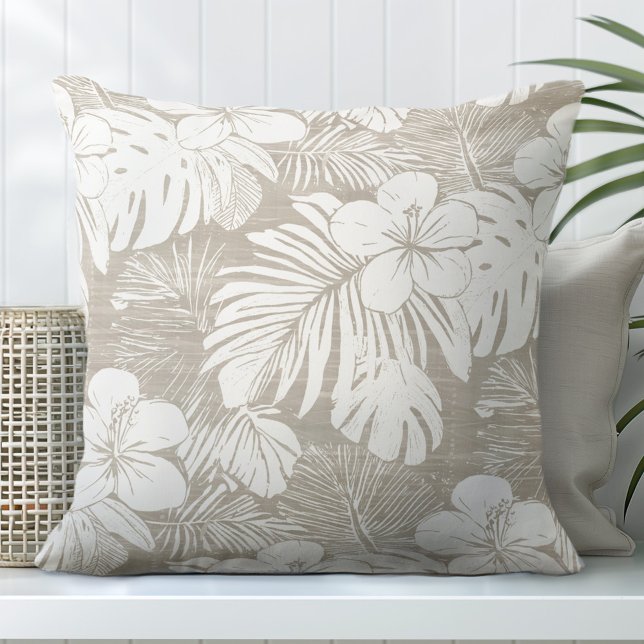 Cojín decorativo Neutral Tan Tropical (Subido por el creador)