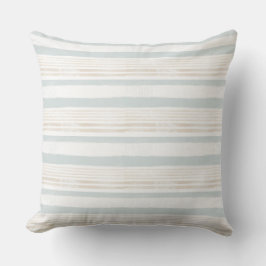 Cojín decorativo neutro y blanco rayado
