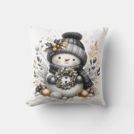 Cojín Decorativo Nevada negra y dorada