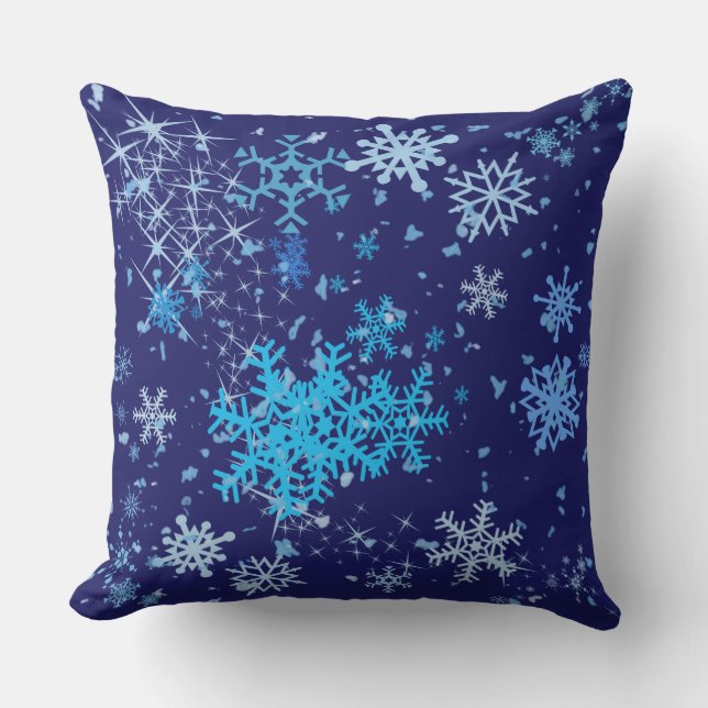 Cojín Decorativo Nevada nocturna de los navidades (Anverso)