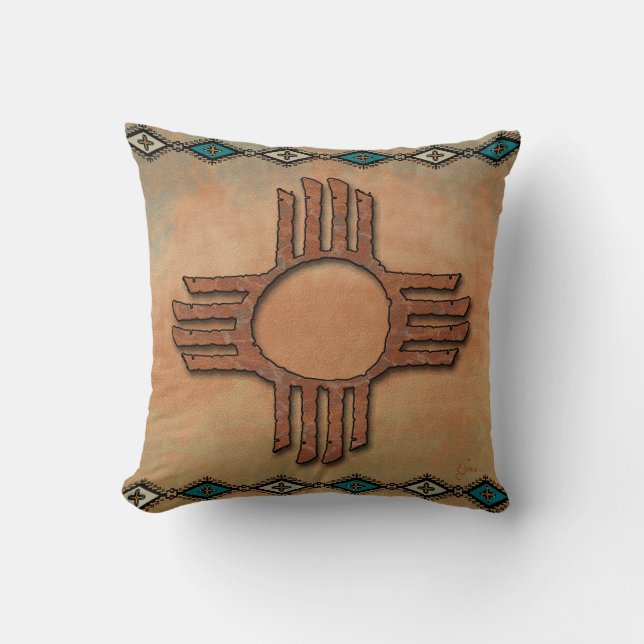Cojín Decorativo New México Zia (sol) (Anverso)