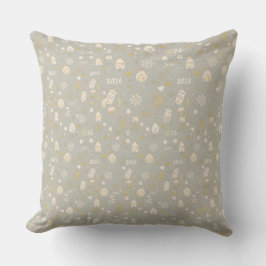 Cojín Decorativo New Year Family Keepsake Pillow – Gold Hearts
